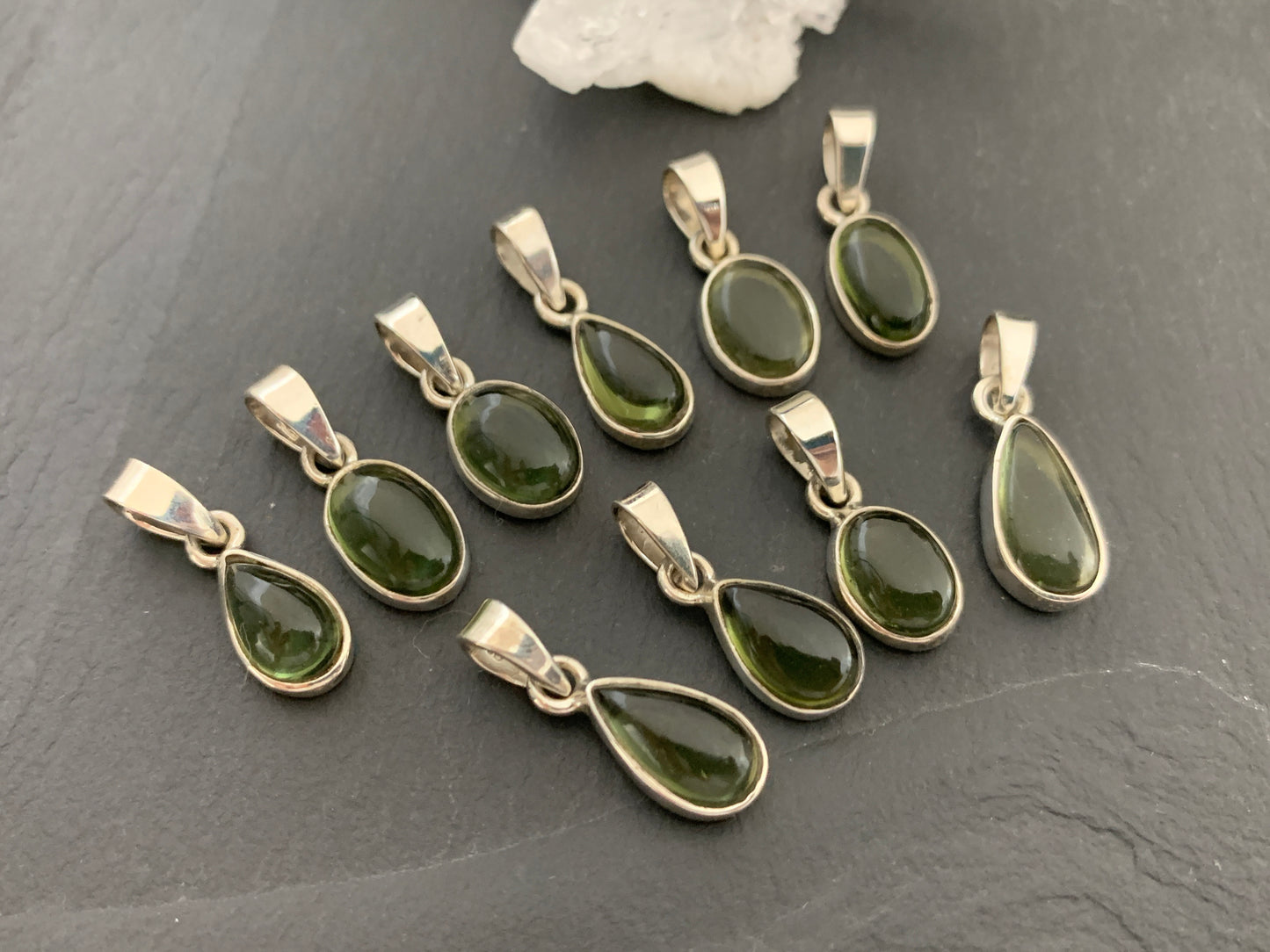 Syrma- Moldavite & Sterling Silver pendant