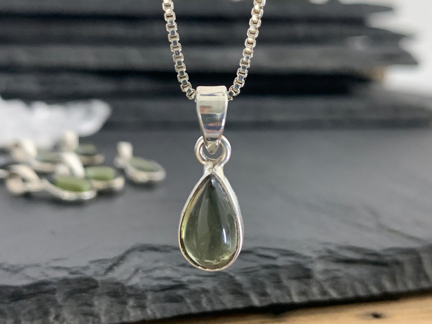 Syrma- Moldavite & Sterling Silver pendant