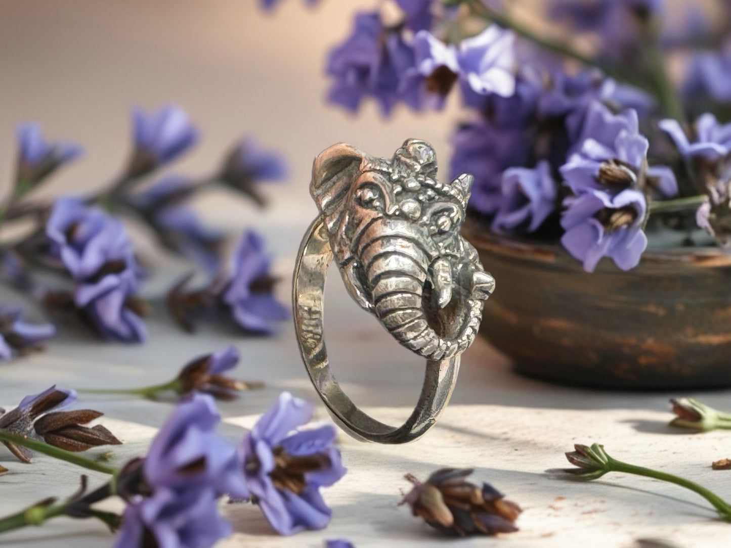 "Elephant" Sterling Silver Ring size 6.5, 8 & 9 US