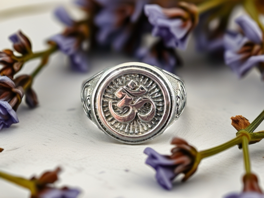 "Om" Sterling Silver Ring