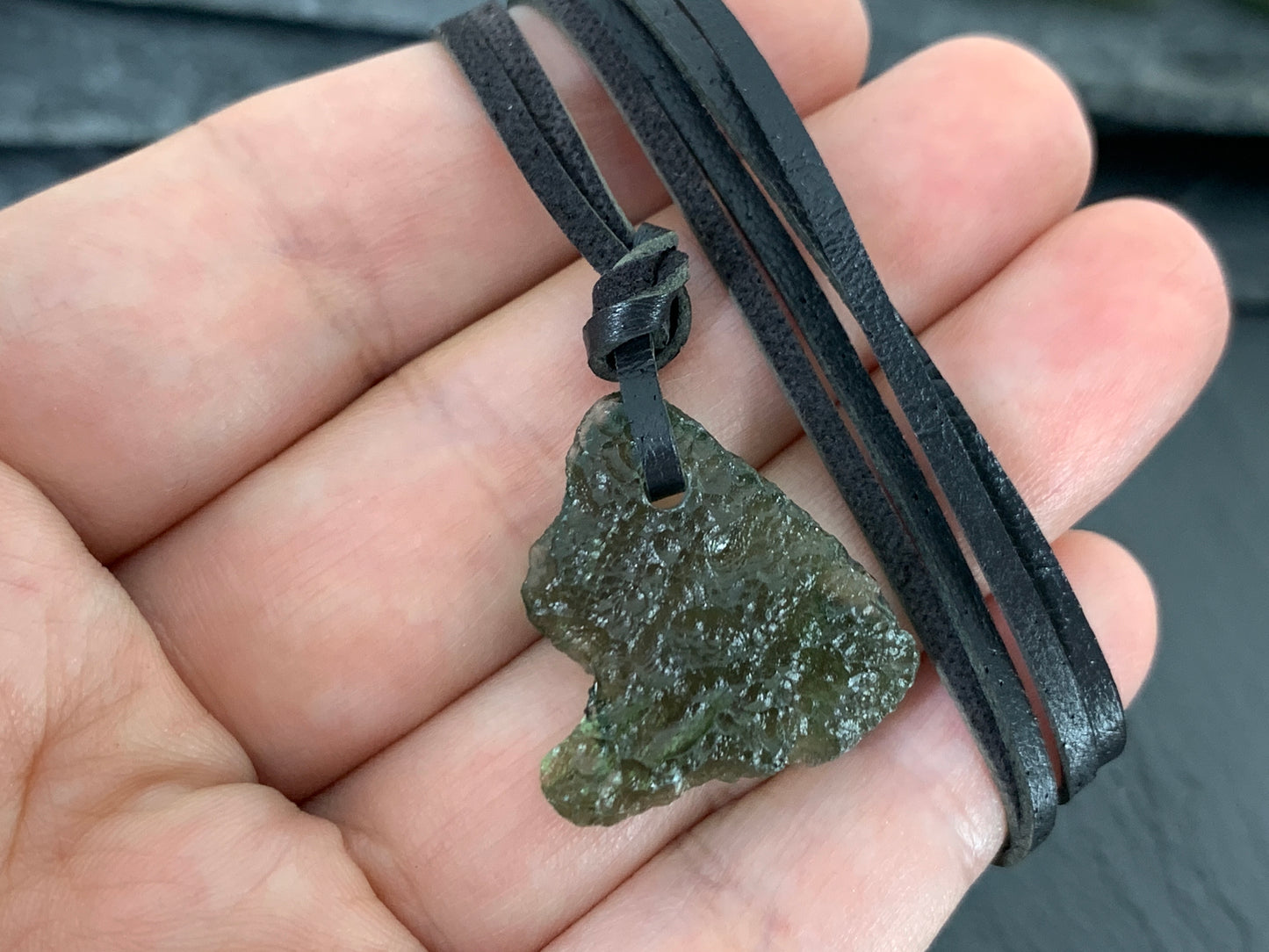 Rough Moldavite Pendant 2.6g