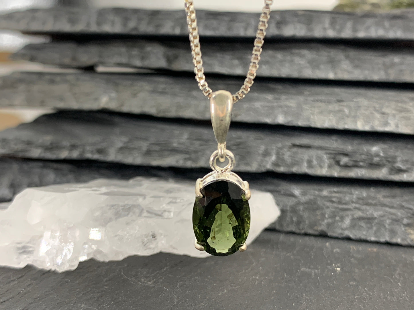 Moldavite Oval Pendant