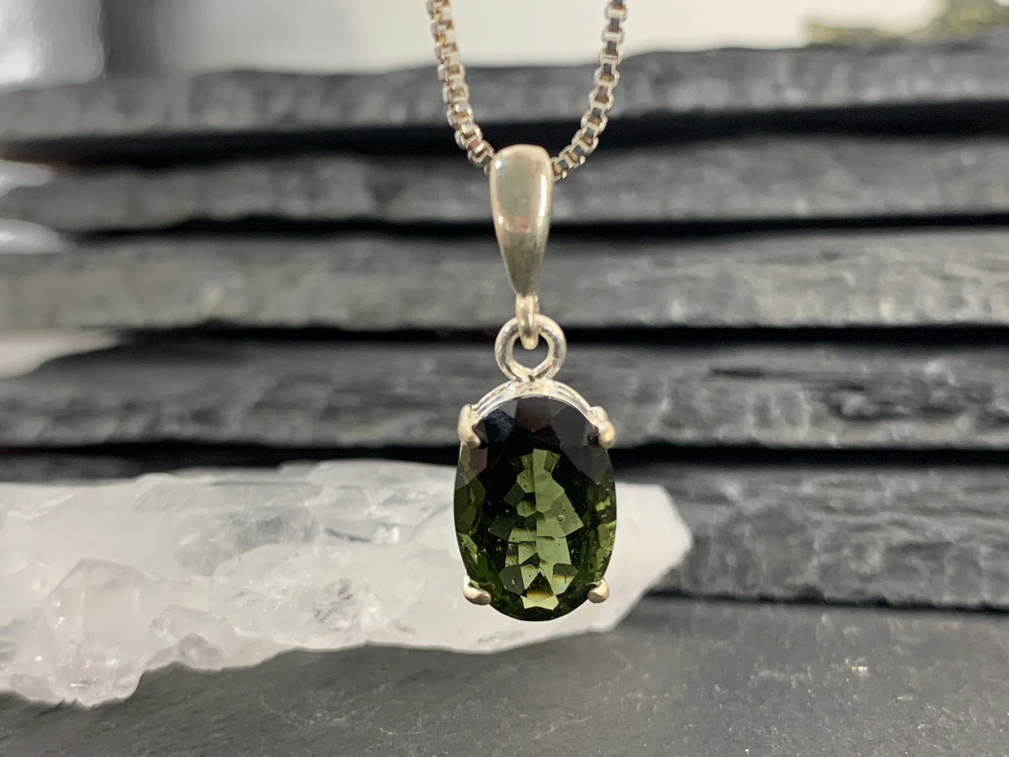 Moldavite Oval Pendant