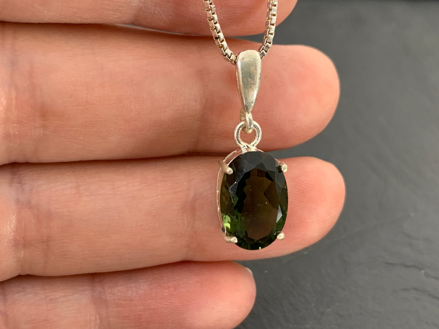 Moldavite Oval Pendant