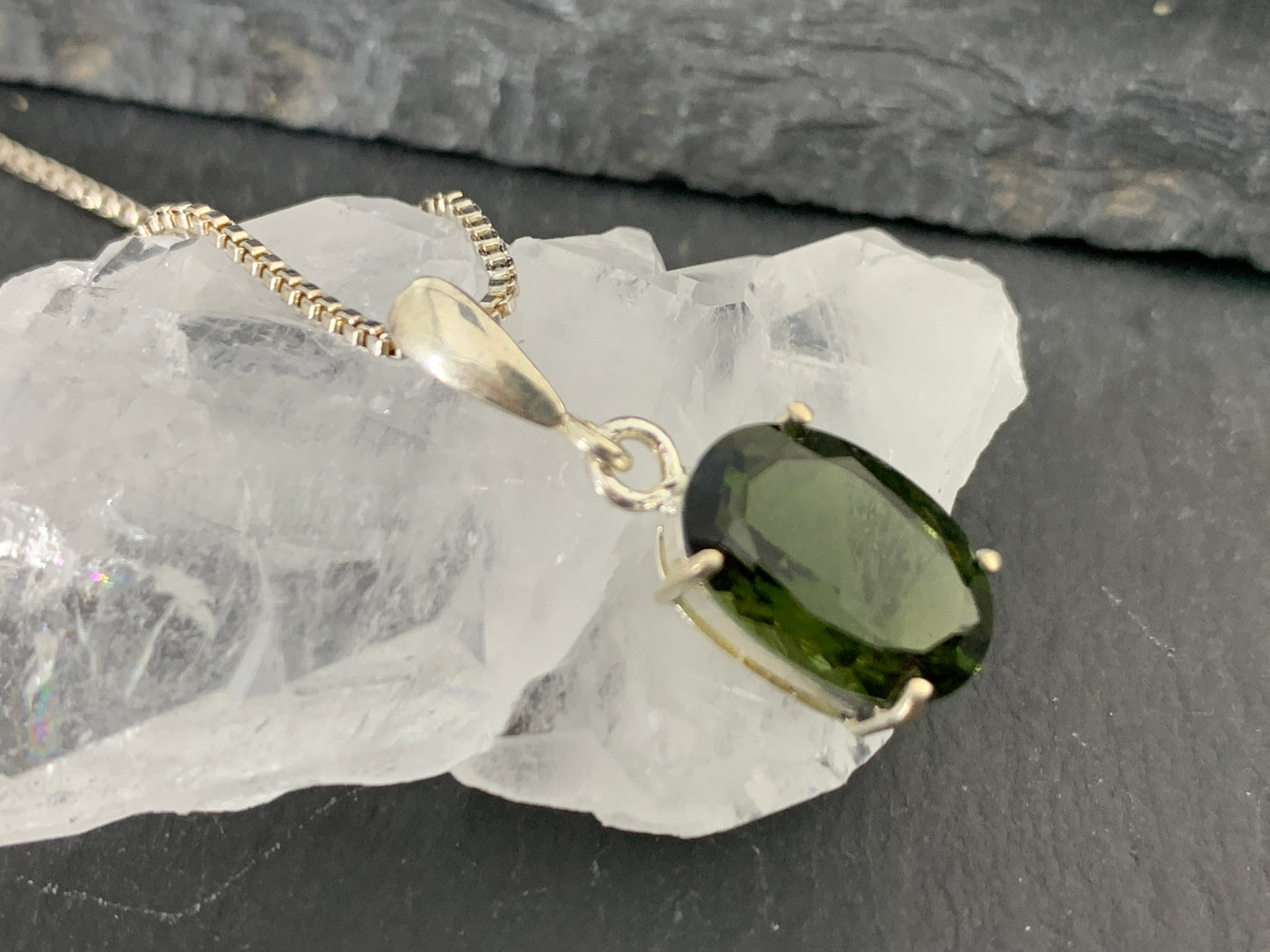 Moldavite Oval Pendant