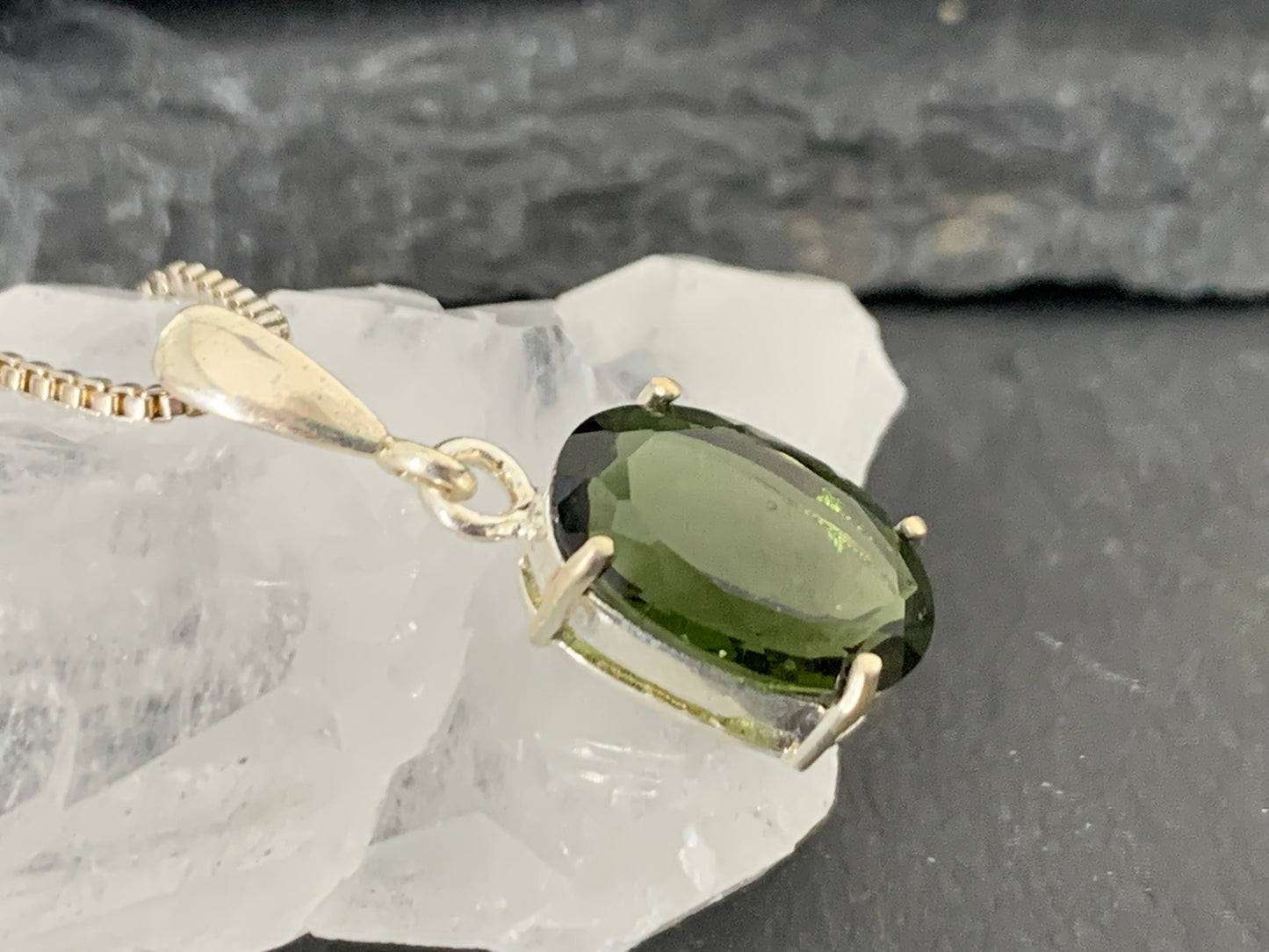 Moldavite Oval Pendant