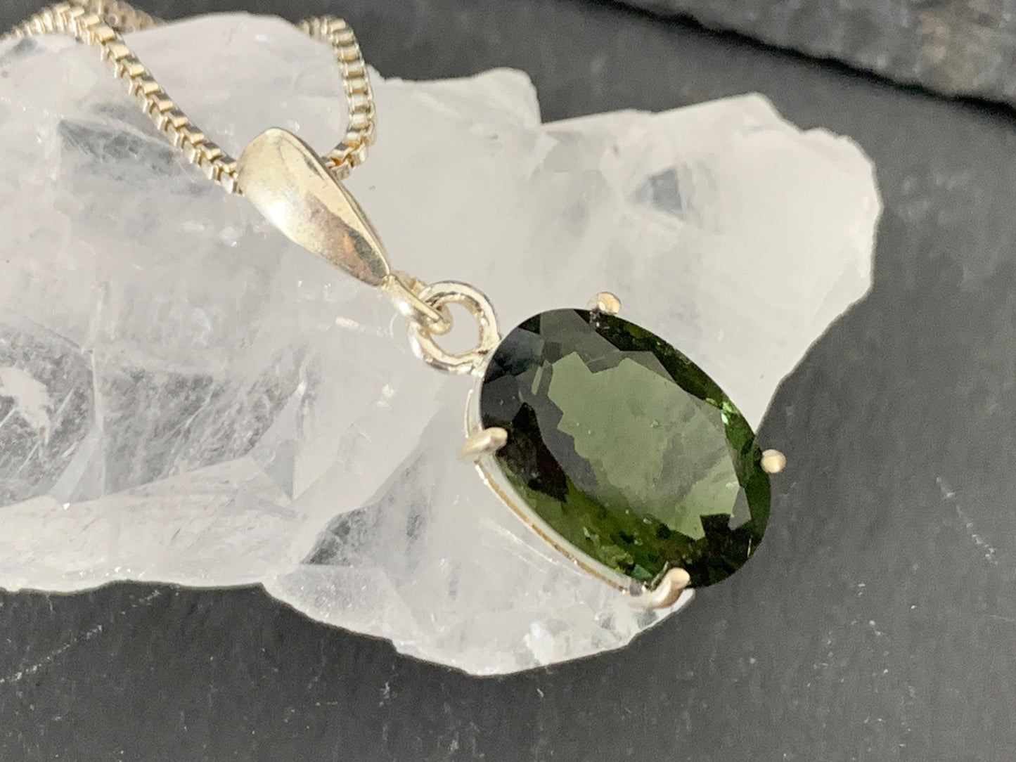 Moldavite Oval Pendant