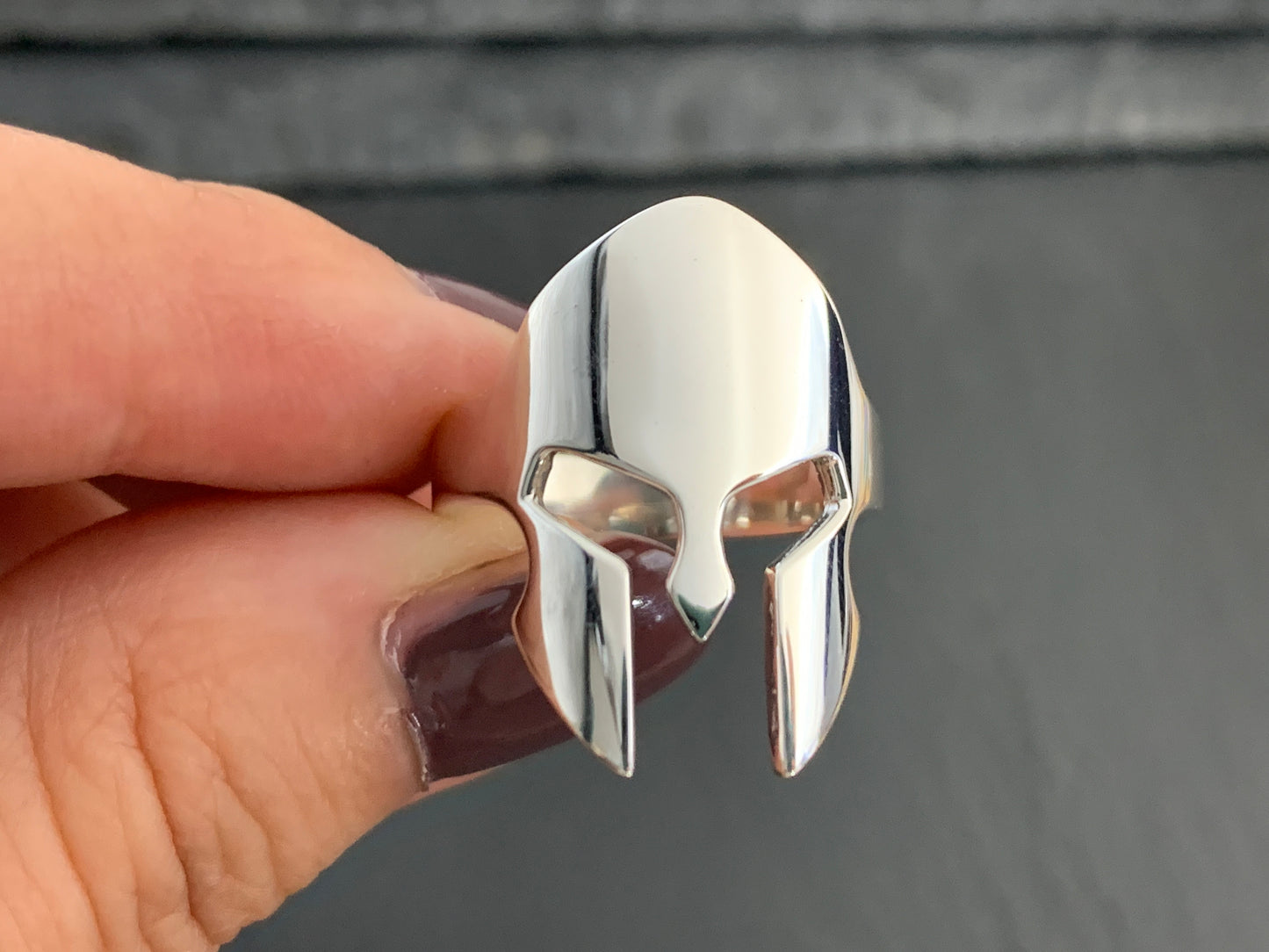 Sterling Silver Spartan Helmet Ring – Warrior Ring