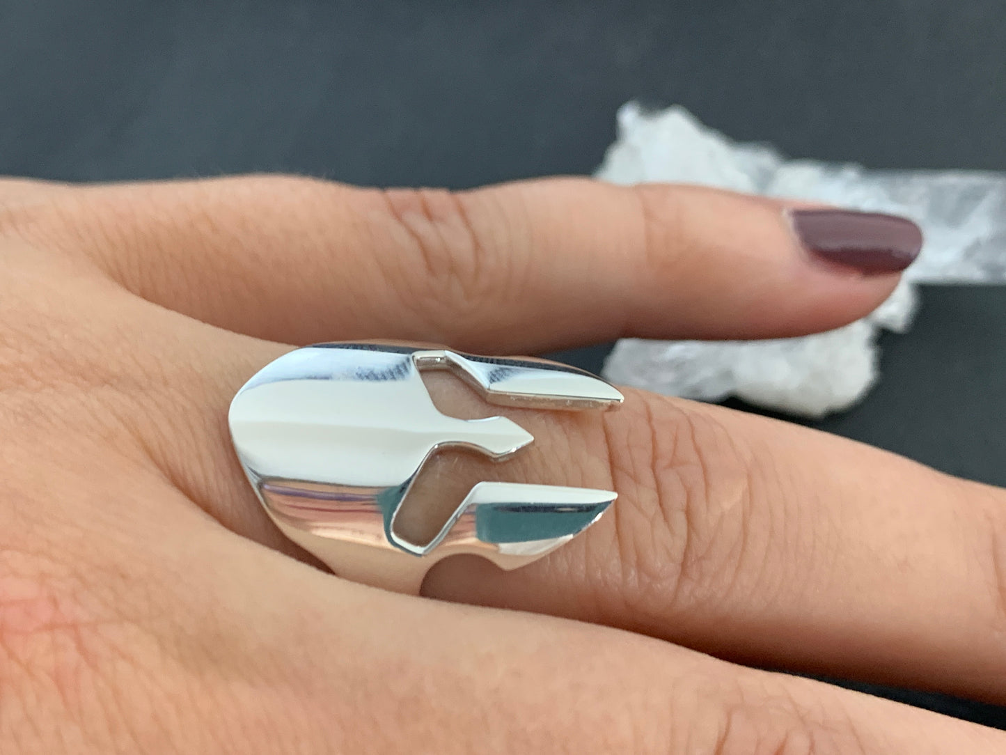 Sterling Silver Spartan Helmet Ring – Warrior Ring