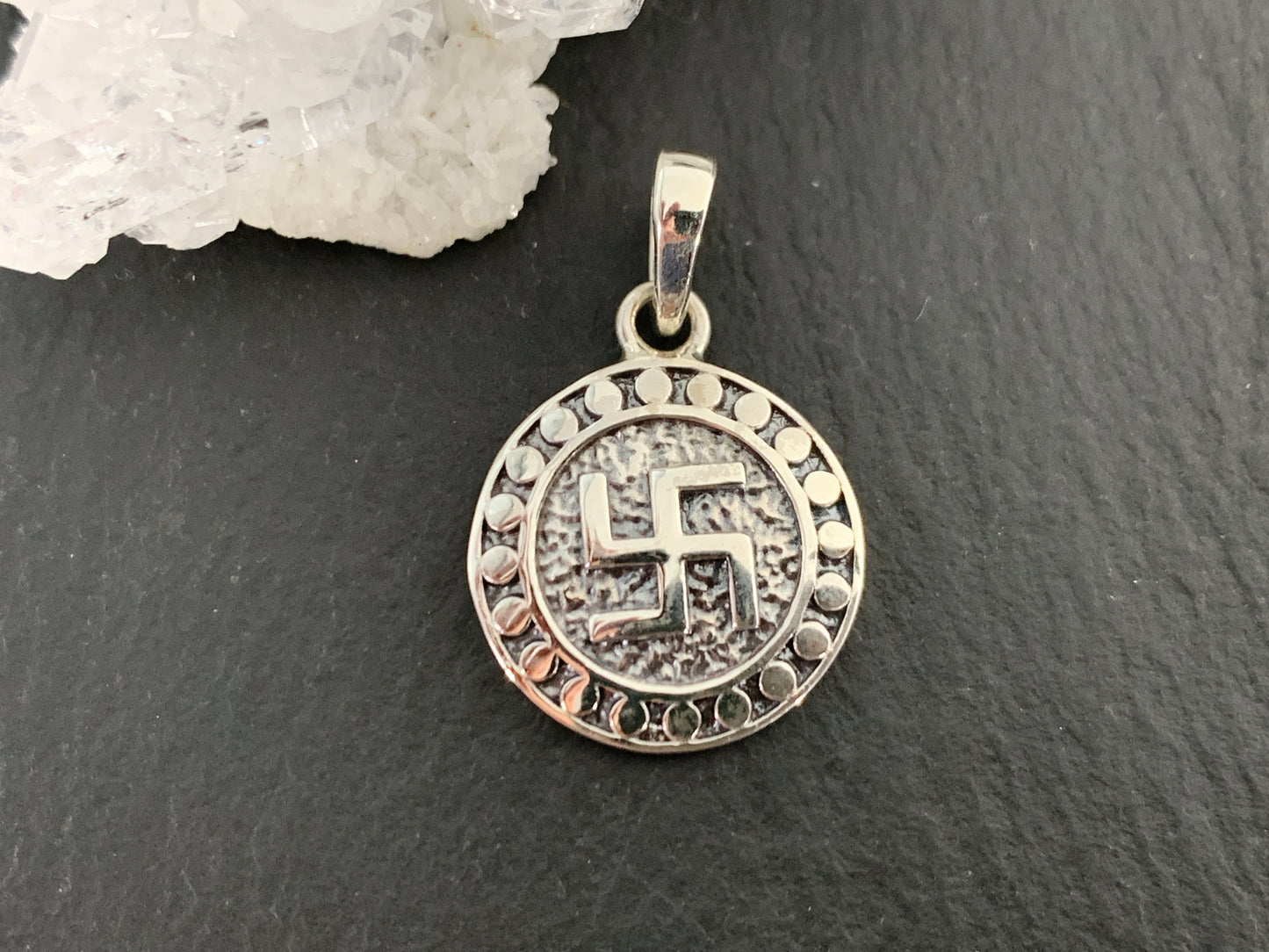 Handcrafted Sacred Swastika Pendant – Symbol of Good Fortune & Prosperity