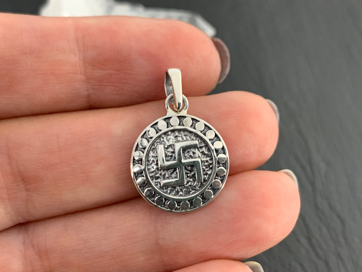 Handcrafted Sacred Swastika Pendant – Symbol of Good Fortune & Prosperity