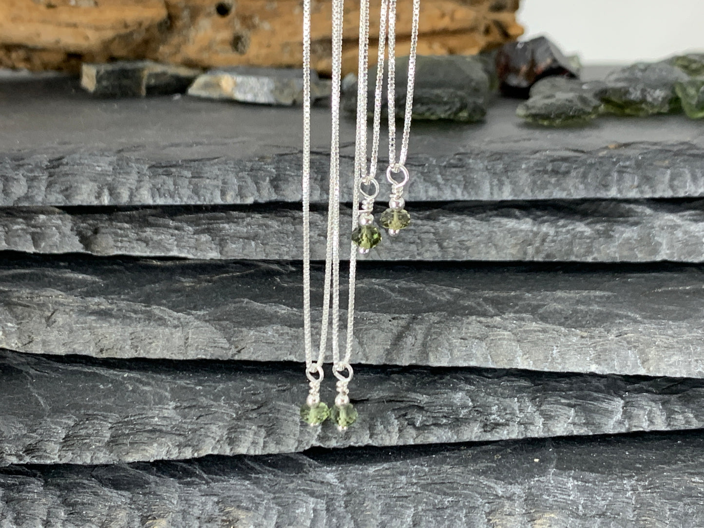 Minimalist Moldavite Pendant