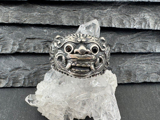 Balinese Guardian Sterling Silver Ring- Men's Ring - Men's jewelry