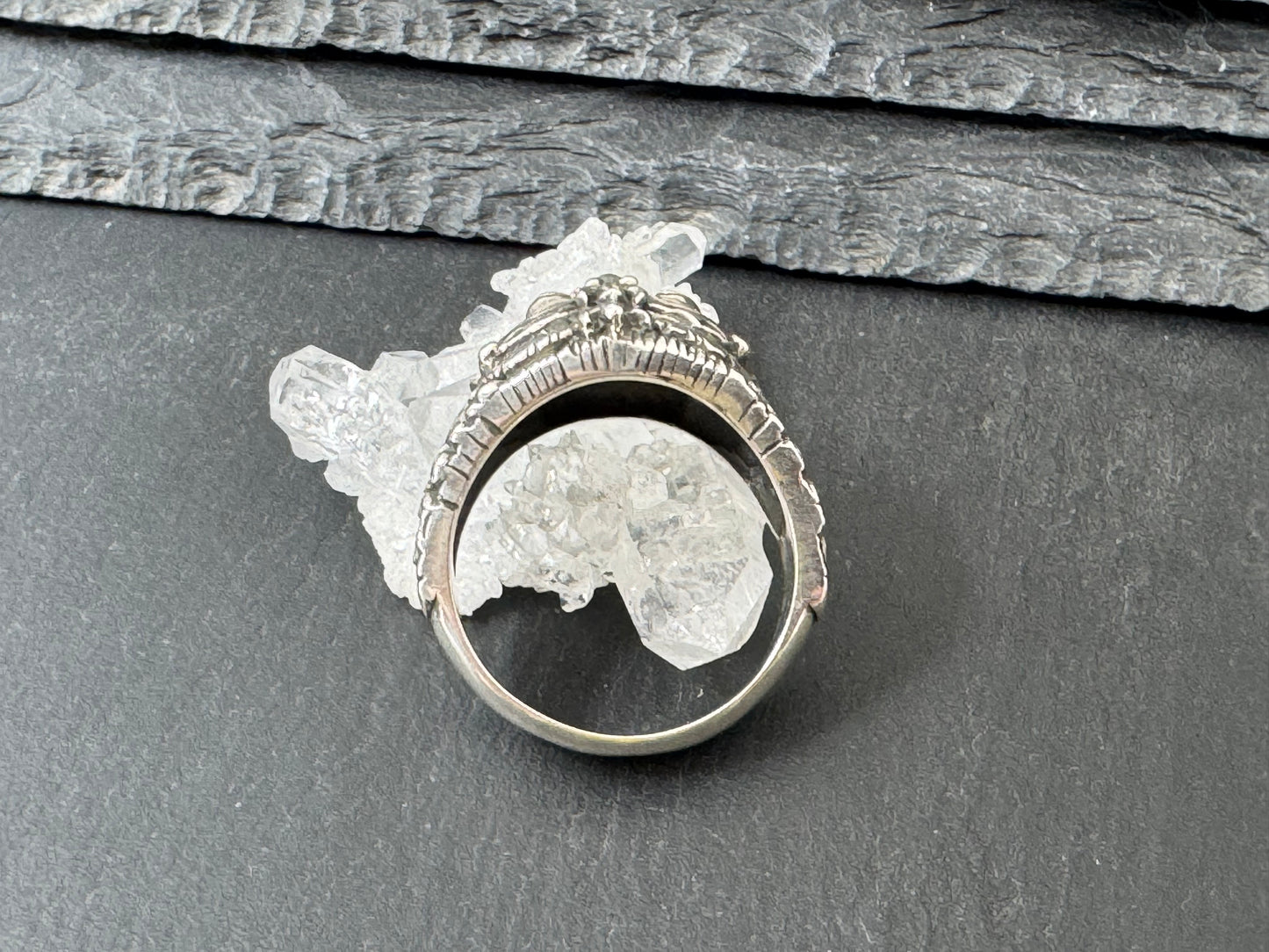 Large "Barong" Balinese face Sterling Men's Ring size 11.5 US