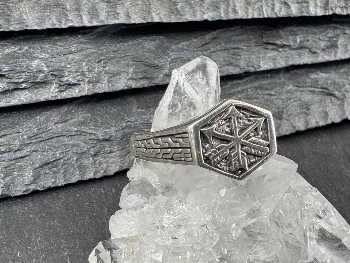 "Arrows"Sterling Silver Men's Ring