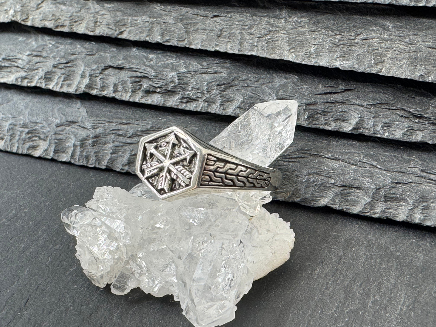 "Arrows"Sterling Silver Men's Ring