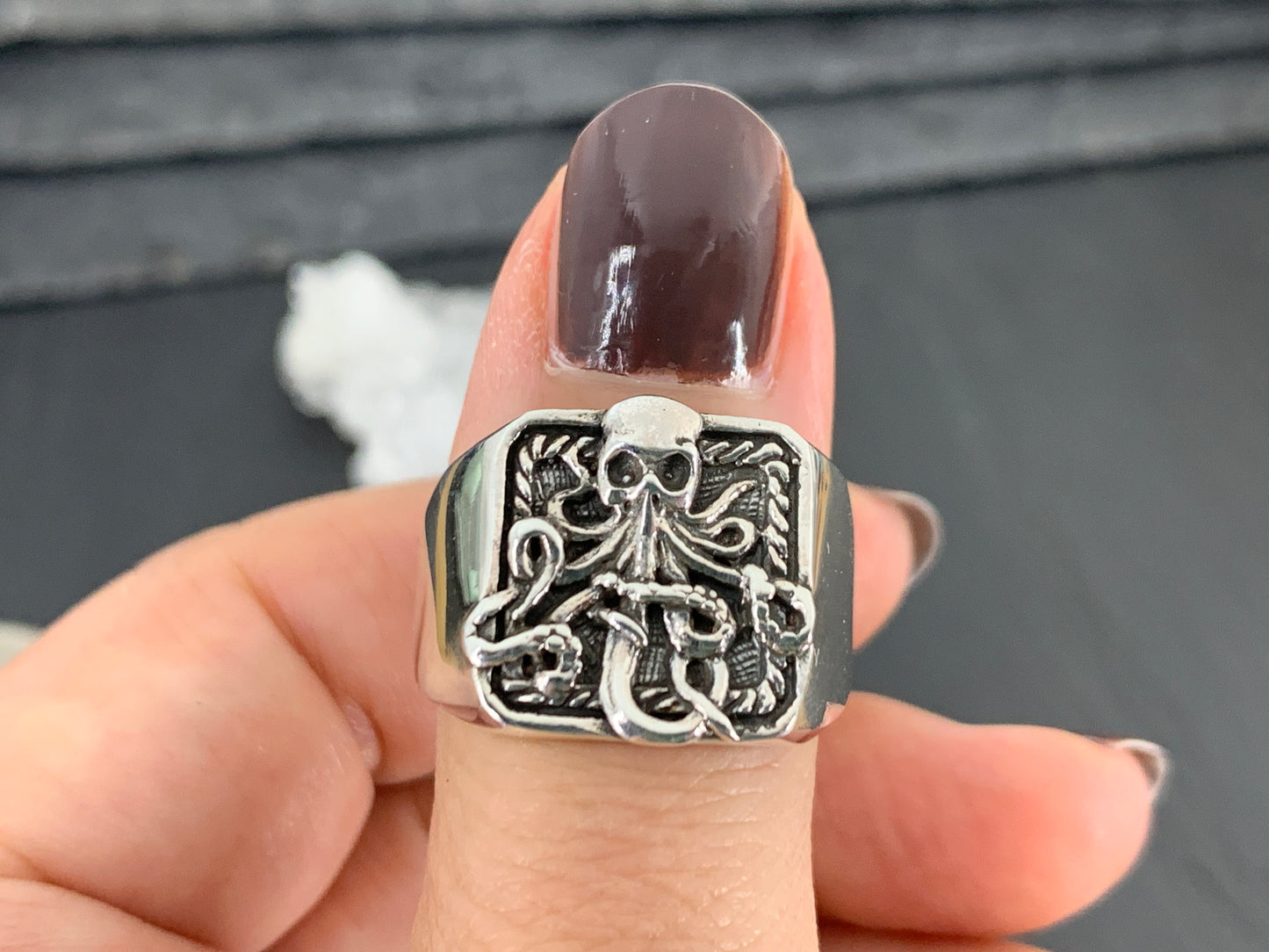 Octopus Signet Ring • Kraken Squid Ring for Men