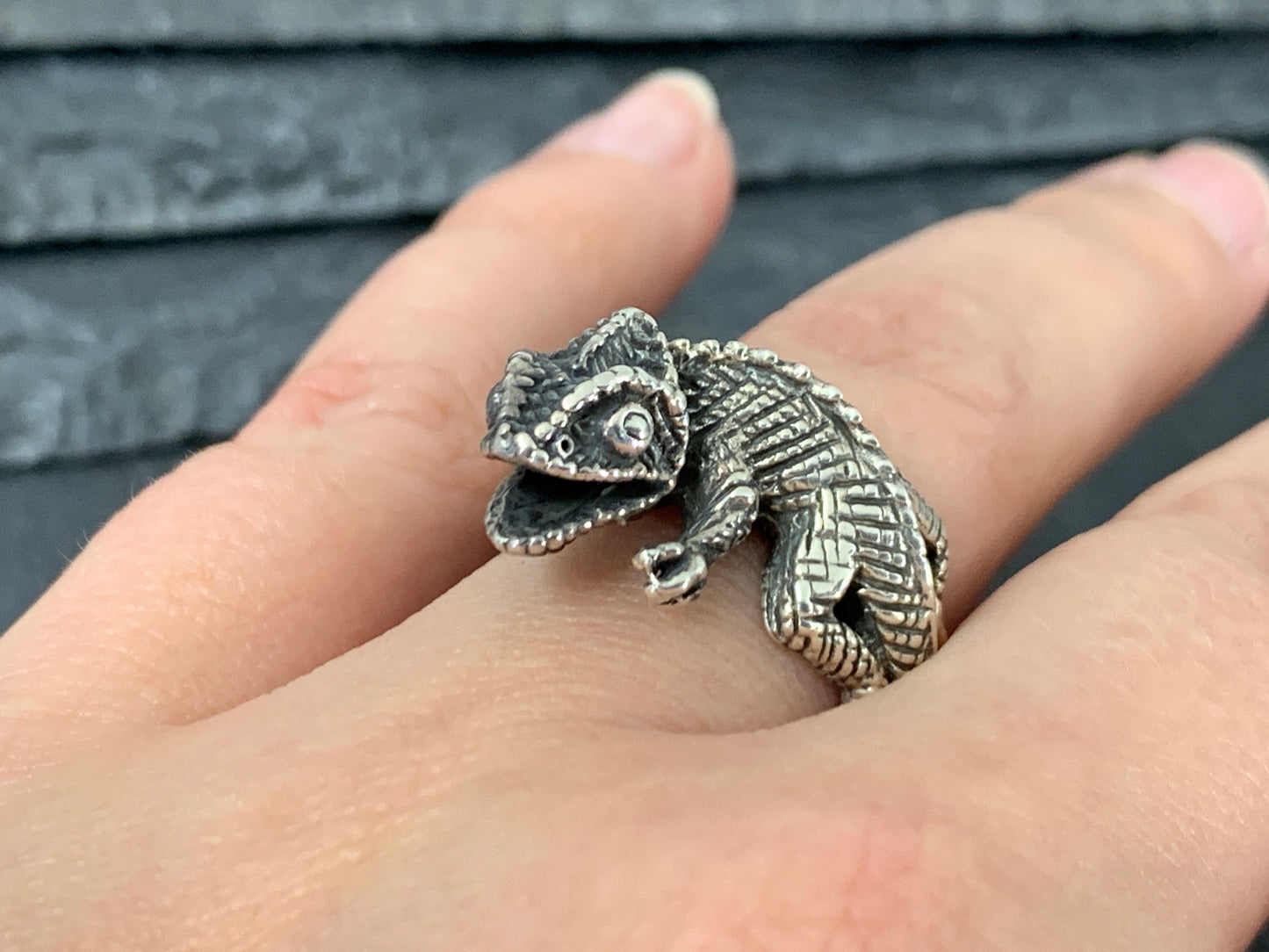 "Chameleon" Sterling Ring size 7US