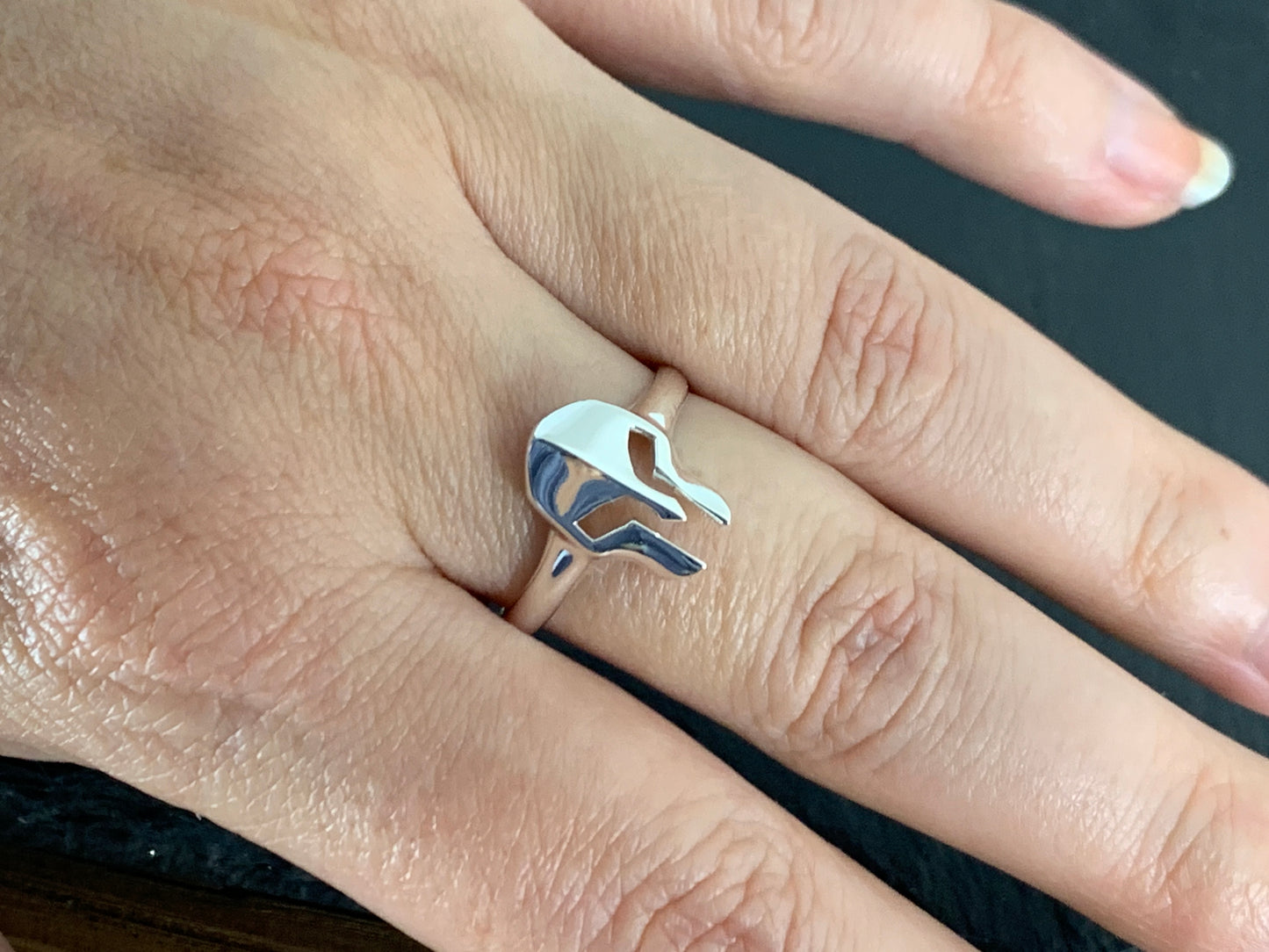 Sterling Silver Spartan Helmet Ring – Small Warrior Ring