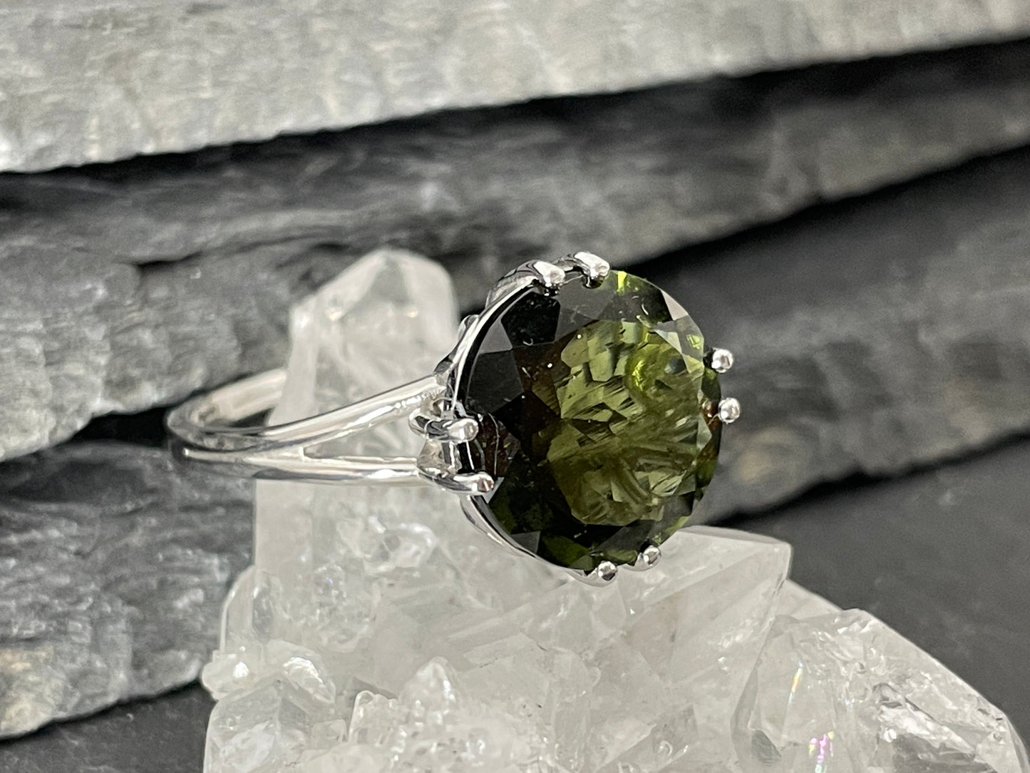 "Sirius" Ring- Moldavite 12mm