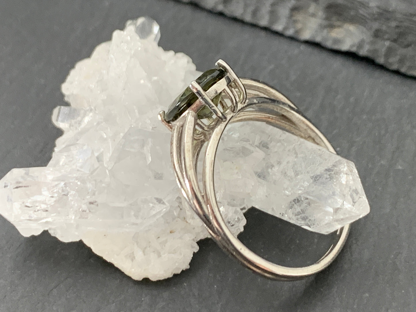 "Merak" Ring- Moldavite 8x10mm
