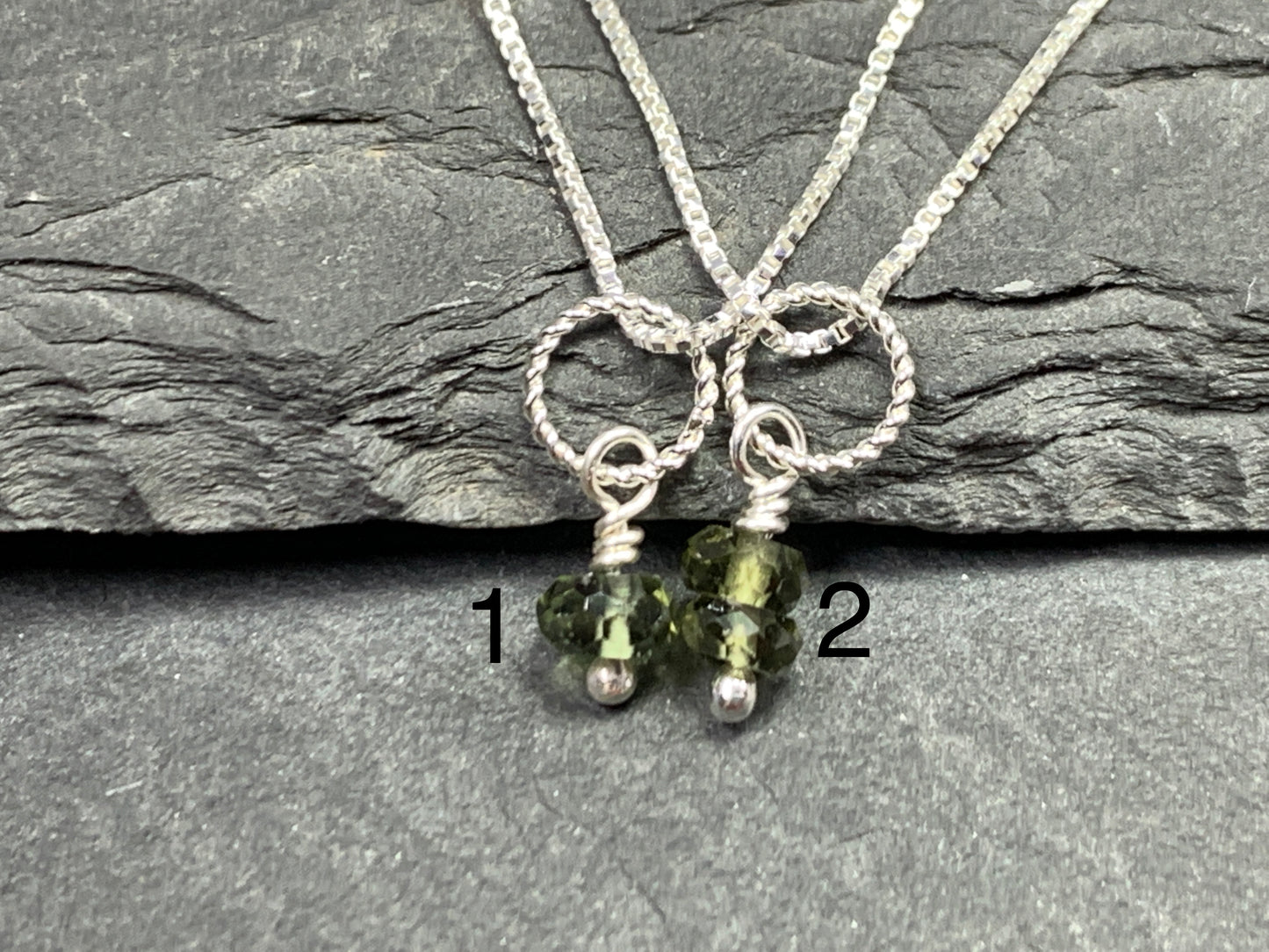 Twisted Ring Pendant with Moldavite
