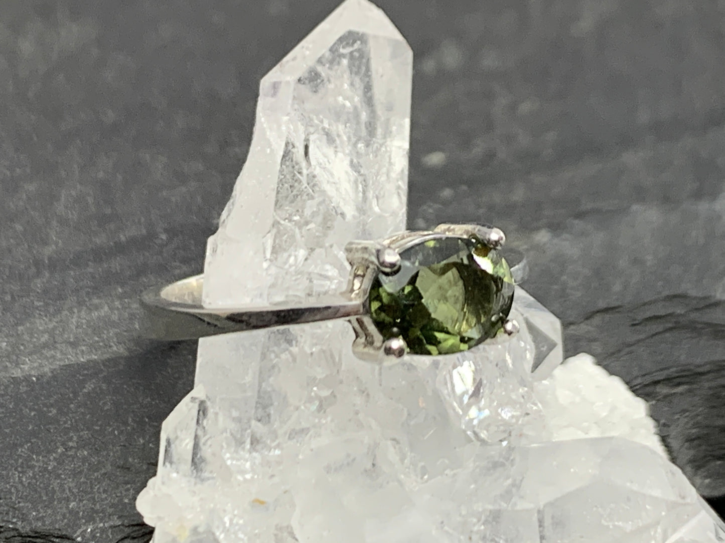 Ring with Moldavite