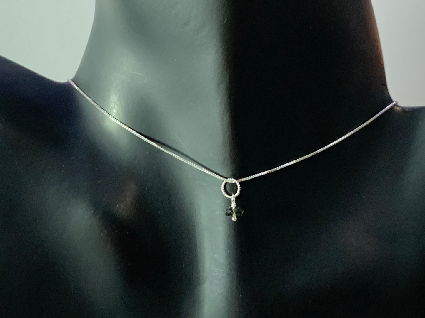 Twisted Ring Pendant with Moldavite