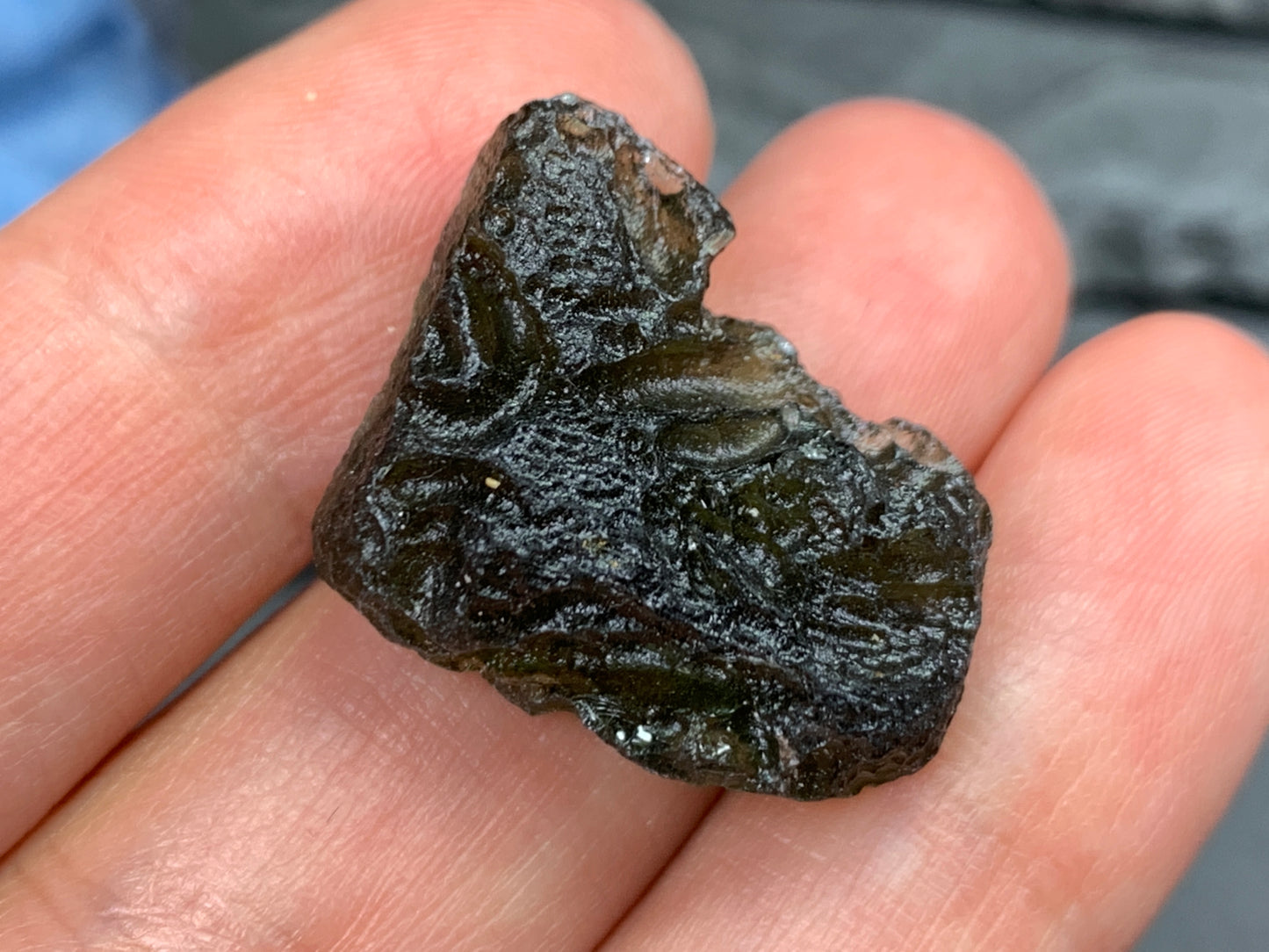 Moldavite 4.36gr - Raw Moldavite from Chlum