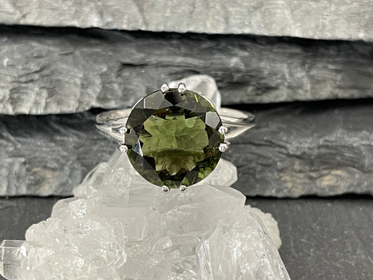 "Sirius" Ring- Moldavite 12mm