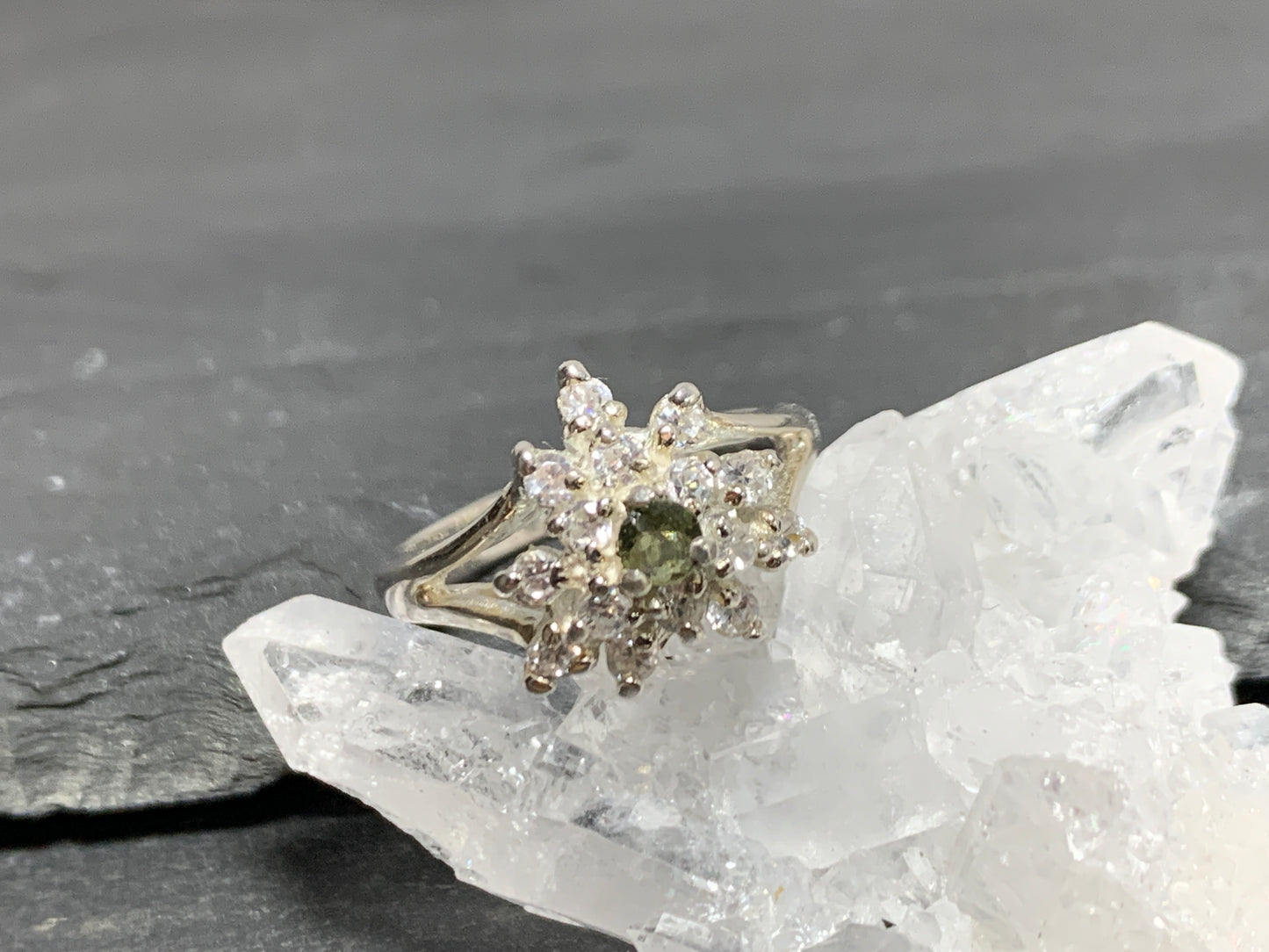 Ring with Moldavite
