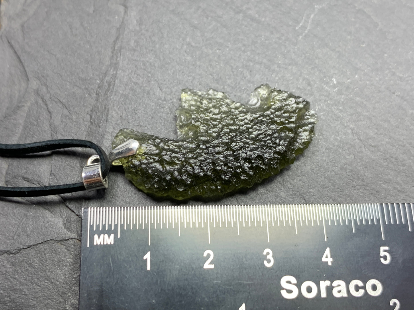 Raw Moldavite pendant 4.1g