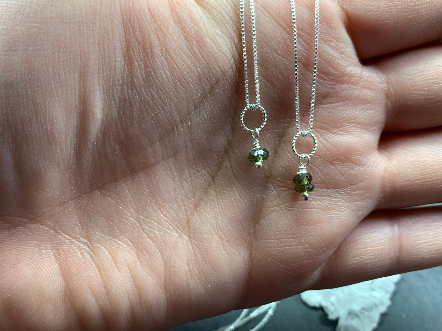 Twisted Ring Pendant with Moldavite