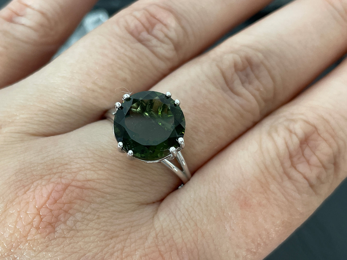 "Sirius" Ring- Moldavite 12mm