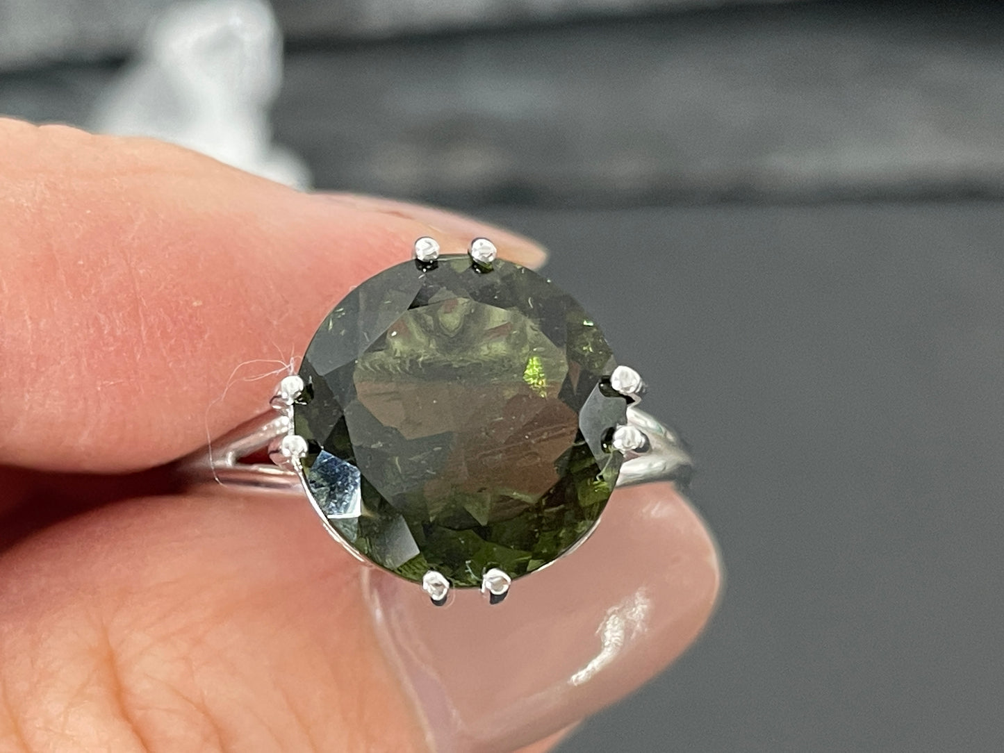 "Sirius" Ring- Moldavite 12mm