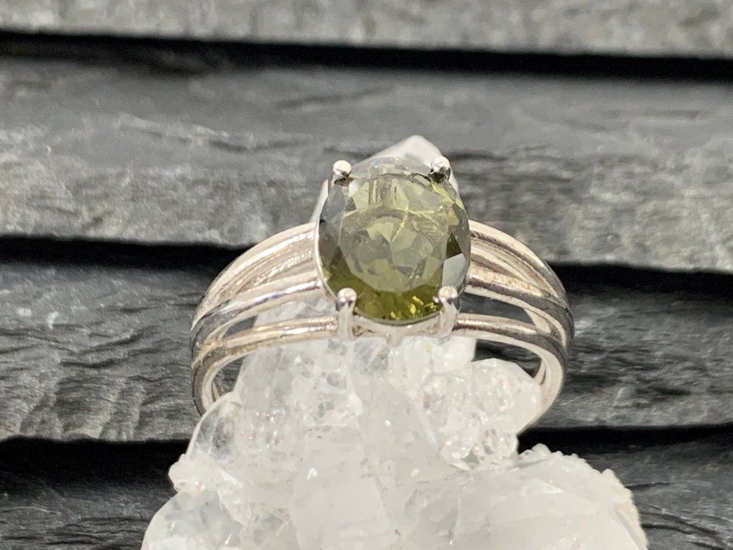 "Merak" Ring- Moldavite 8x10mm