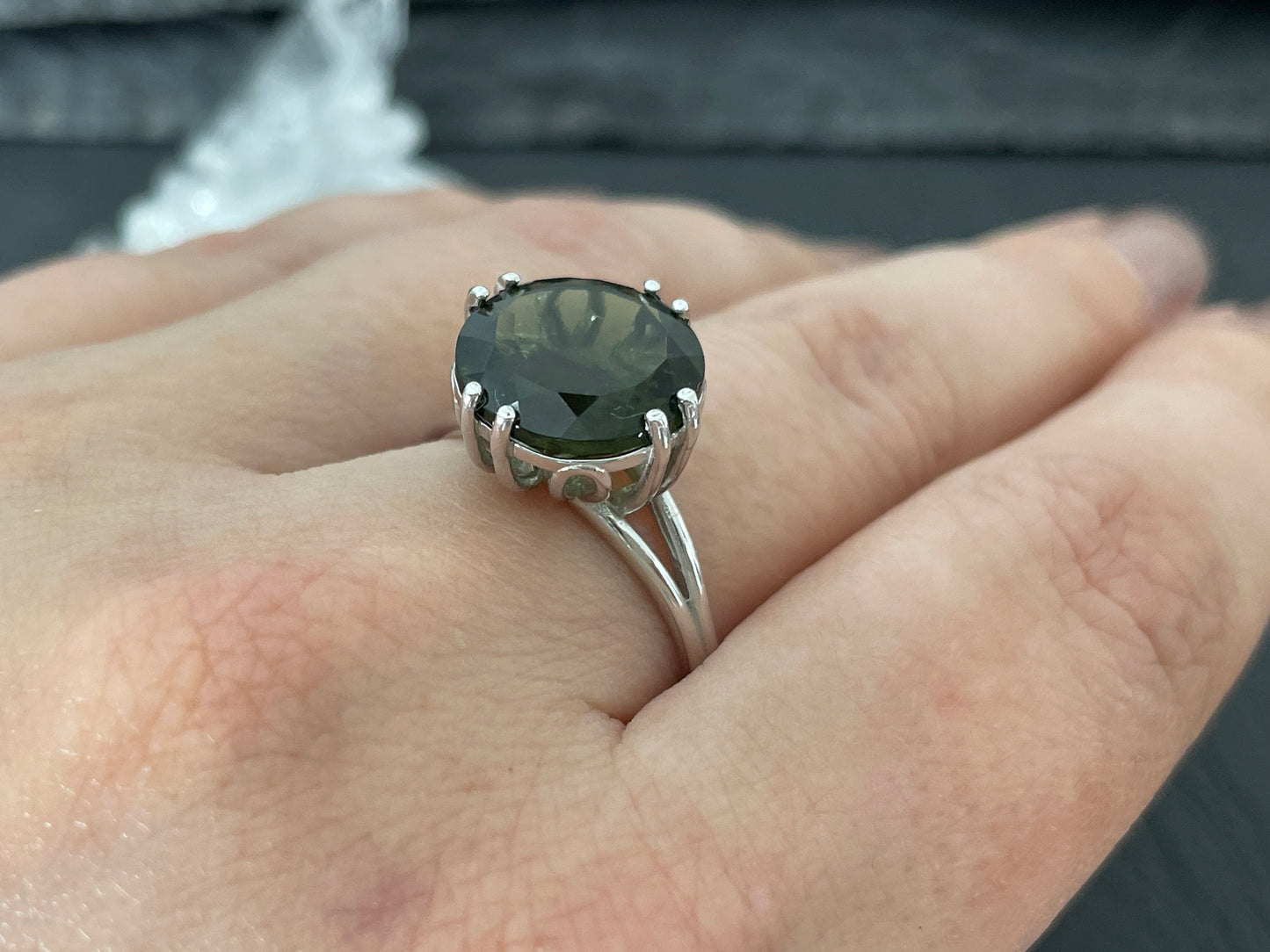 "Sirius" Ring- Moldavite 12mm