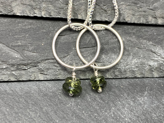 Simplicity pendant with Moldavite