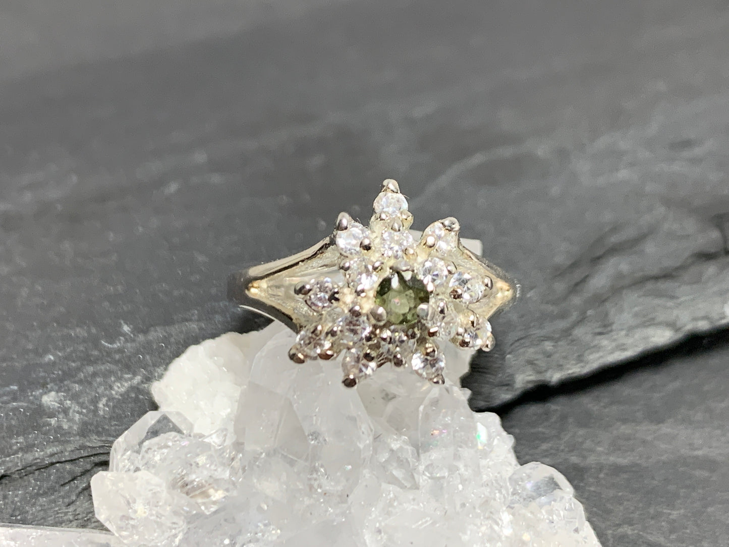 Ring with Moldavite