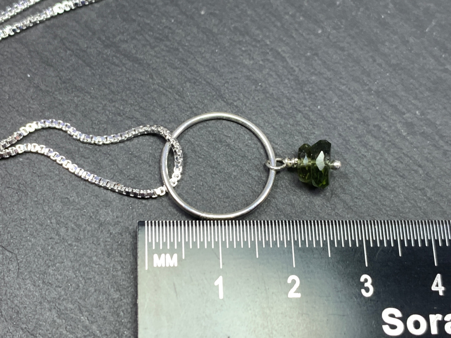 Simplicity pendant with Moldavite