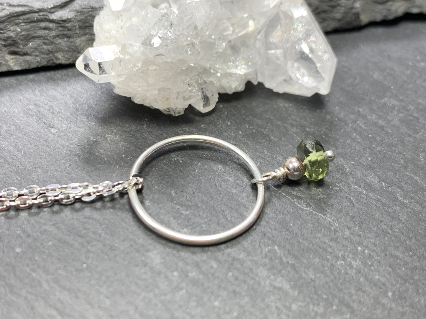 Minimalist Moldavite Pendant