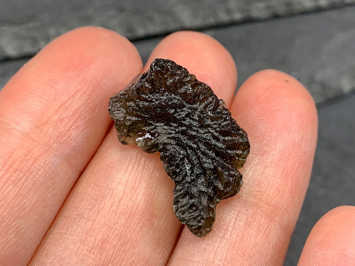Moldavite 2.36g- Raw Moldavite from Chlum