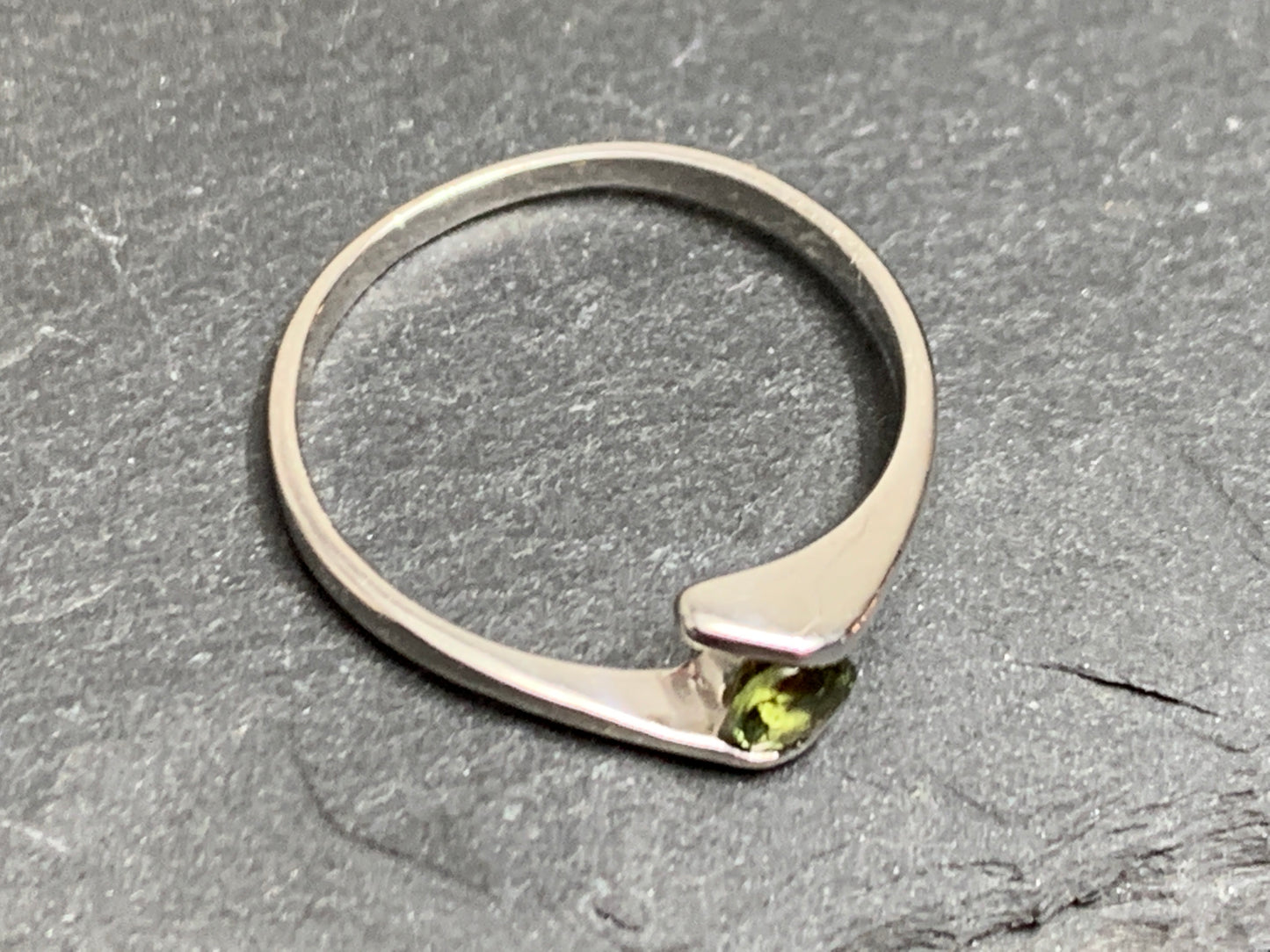 Ring with Round Moldavite