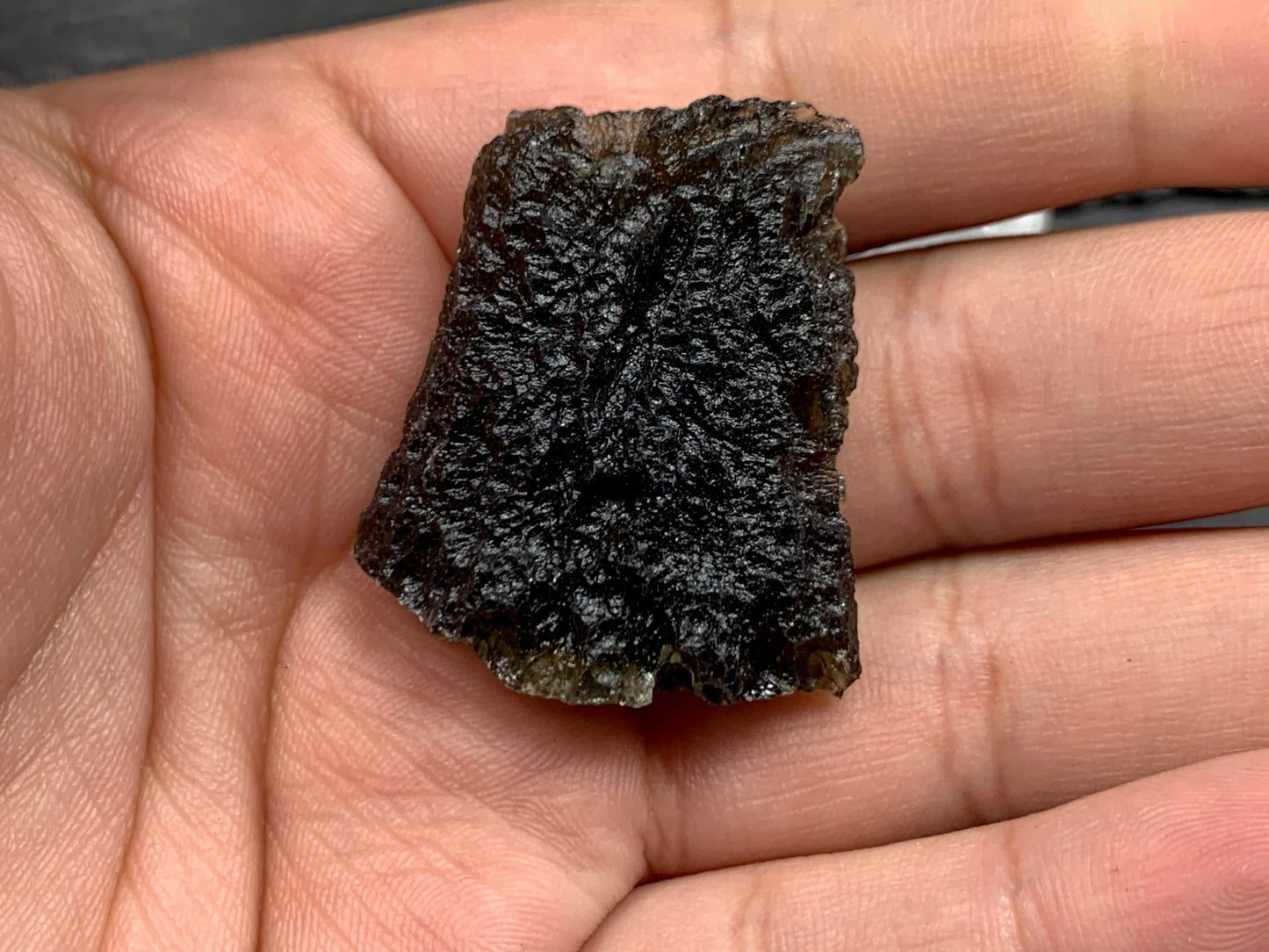 Large Rough Moldavite 12.08g/ rough Moldavite crystal