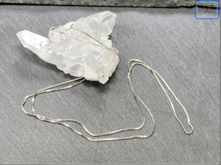 Sterling Silver Necklace 18in long 0.7mm wide