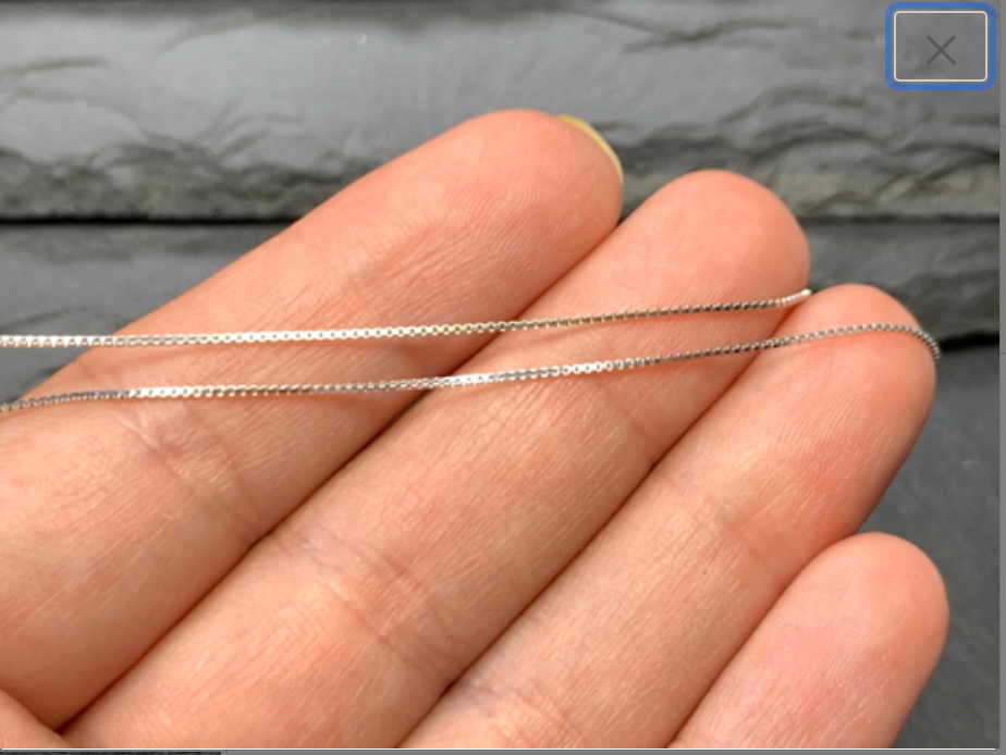 Sterling Silver Necklace 18in long 0.7mm wide