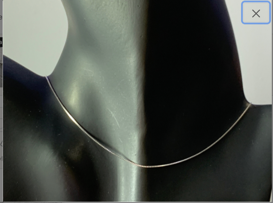 Sterling Silver Necklace 18in long 0.7mm wide