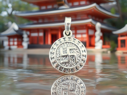 Handcrafted Sacred Swastika Pendant – Symbol of Good Fortune & Prosperity