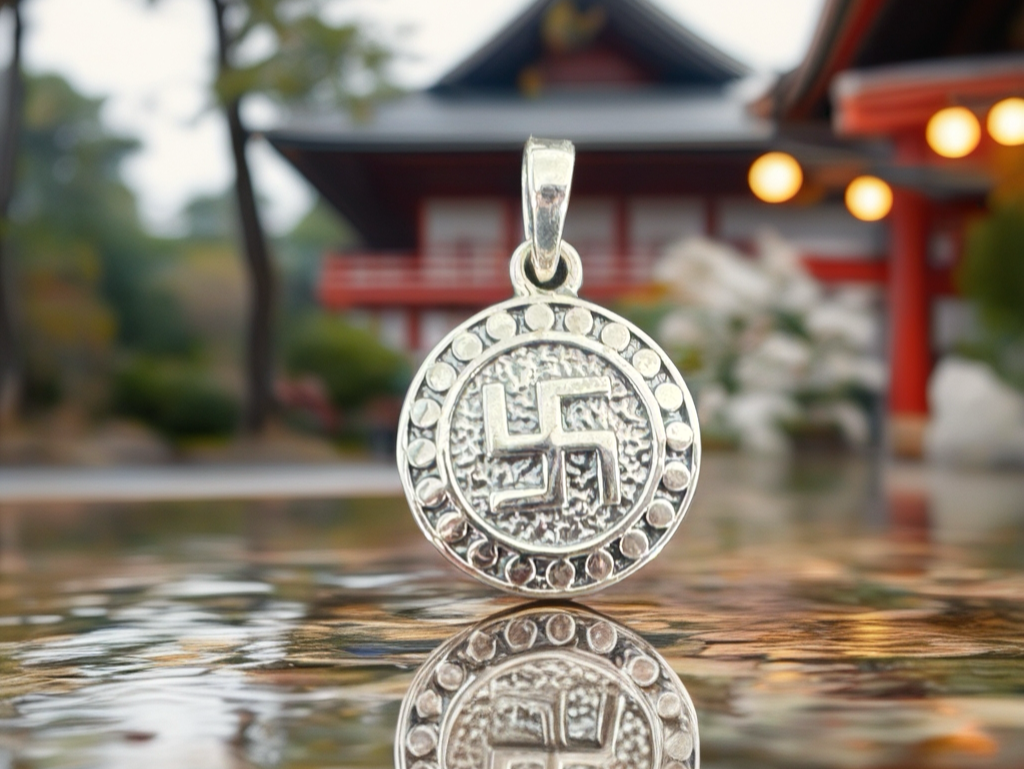 Handcrafted Sacred Swastika Pendant – Symbol of Good Fortune & Prosperity