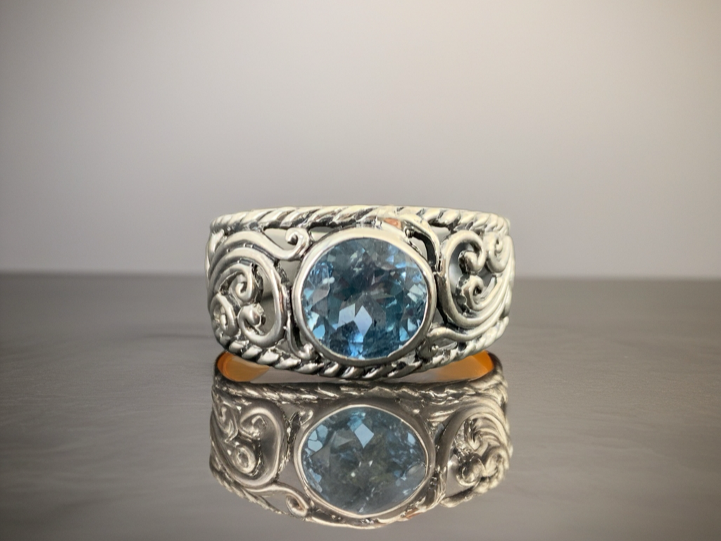 Sterling Silver Topaz Ring